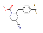 methyl 4-cyano-2-(4-(trifluoromethyl)benzyl)piperidine-1-carboxylate